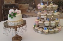 pretty cup cakes with handmade decoration